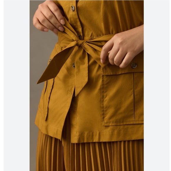 Anthropologie Vested Pleated Dress - Picture 5 of 12